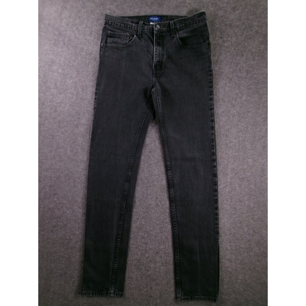 Arizona Jeans Men 32X34 Black Flex Skinny Slim Fit Dark Wash Casual